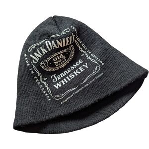 3/$15 🥛Vintage Jack Daniel's Beanie Hat Black Y2K Old No. 7 Whiskey Cap Small